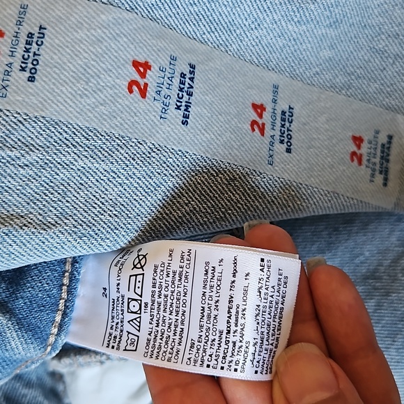 Old Navy kicker bootcut extra high rise jeans size 24 plus - Picture 15 of 15